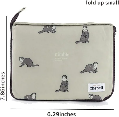 Vista 5 de Bolso de compras reutilizable medio ligero de nylon compacto de los bolsos de compras del ultramarinos