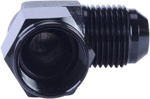 Vista 2 de Adaptador de montaje Espeeder An para mampara, aluminio anodizado, macho/hembra, 90 grados, color negro, Negro