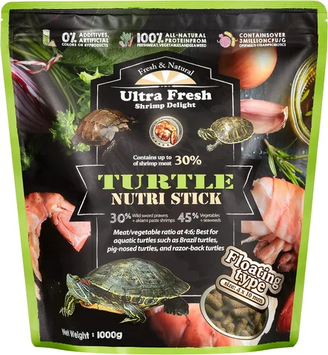 Vista 8 de Ultra Fresh - Palillo Nutritivo para Tortugas, Gamba Silvestre, Comida Acuática Enriquecida con Calcio y Vitamina D con Probióticos para Tortugas