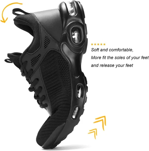 Vista 4 de Zapatillas deportivas de moda antideslizantes con cámara de aire para hombre, zapatos para correr, entrenamiento atlético, tenis y baloncesto