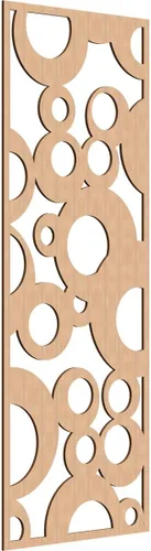 Vista 52 de 9 3/8"W x 24 3/8"H x 1/4"T Farwell Decorativos Paneles de Pared de Madera Calado, Hickory