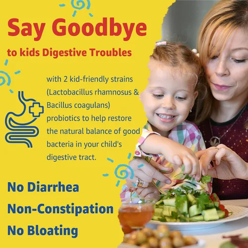 Vista 6 de Gomitas multivitamínicas para niños con hierro, sin azúcar, vitaminas diarias para niños + probióticos, Omega 3 de algas (EPA/DHA), A, C, D, metil