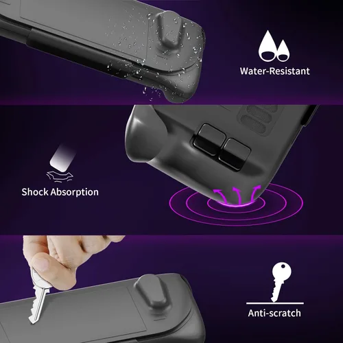 Vista 2 de JDDWIN Protective case with detachable front shell and kickstand for Steam Deck