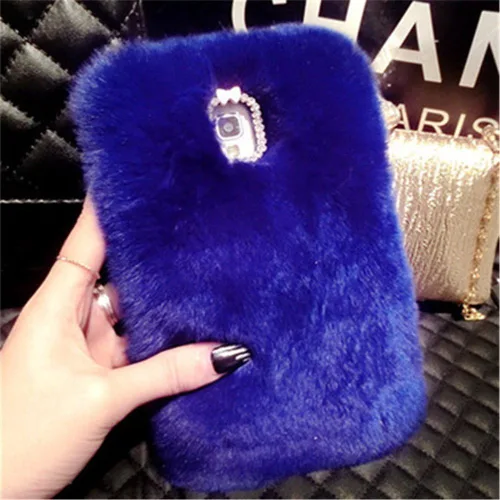 Vista 5 de Funda para Google Pixel 3 XL, [Estuche de conejo de felpa] Conejo de piel peluda con diamantes de imitación de cristal de diseño cálido suave