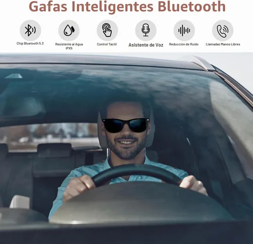 Vista 2 de Lentes inteligentes para hombres y mujeres, lentes de sol inteligentes para deportes al aire libre