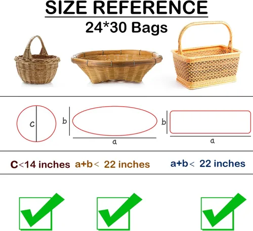 Vista 6 de Labeol 20 piezas Bolsas de Celofán 24x30 Envoltura de Celofán para Cestas de Regalo Bolsas de Regalo Grandes Transparentes Favores de Fiesta Bolsas