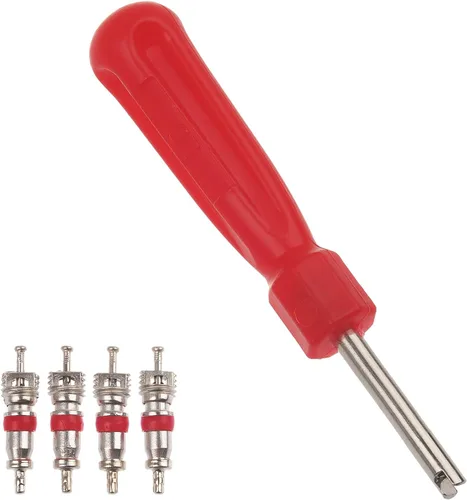 Vista 6 de A.I.FORCE Válvula de tanque NPT de 1/4 pulgadas, válvula de llenado de compresor de aire con Schrader y tapas de latón anticorrosión, núcleos