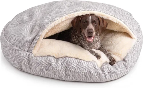 Vista 52 de Snoozer Cama de lujo de microsuede acogedora estilo cueva para mascotas, pequeña, antracita For small sized pets, Removable washable cover