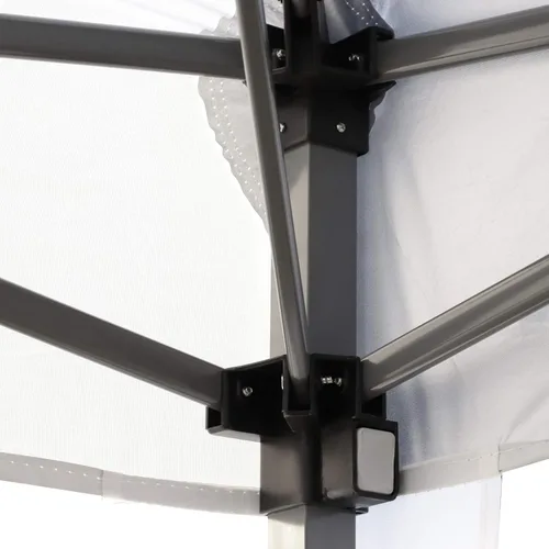 Vista 8 de Toldo Outsunny de fácil armado, blanco, de 3 x 6 metros