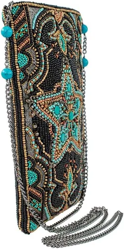 Vista 3 de Mary Frances Lone Star Crossbody Clutch, llavero y bolsa de teléfono estilo Western Bolso de mano, opciones de color negro y multicolor