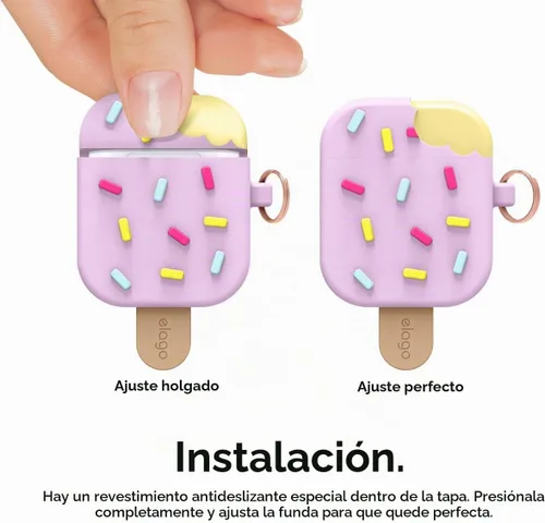 Vista 7 de Elago - Funda para AirPods con llavero para AirPods 2 y 1