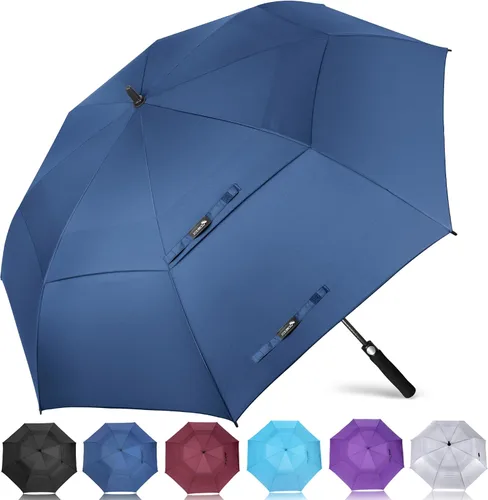 Vista 19 de ZOMAKE - Paraguas de golf a prueba de viento, extragrande, de gran tamaño, de doble dosel resistente para lluvia, juegos deportivos y carrito