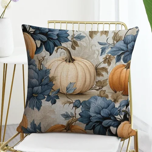 Vista 7 de Fundas de almohada decorativas con diseño de calabaza blanca en acuarela para sofá, muebles de patio, decoración del hogar, 16 x 16 pulgadas