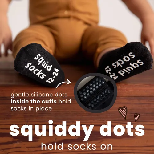 Vista 31 de squid socks Calcetines de viscosa de bambú 0-6M, 6-12M, 12-24M y 2T-3T Calcetines que se mantienen puestos