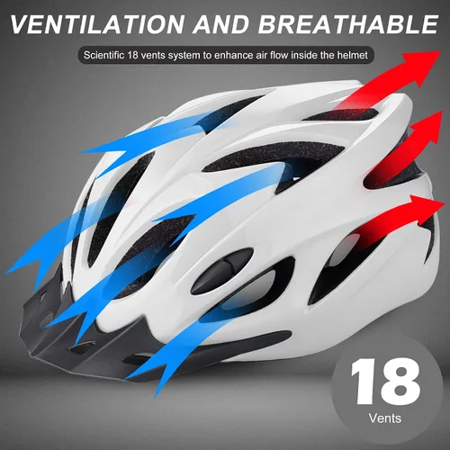 Vista 6 de Zacro - Casco de ciclismo para adultos, certificado por CPSC, para la protección y seguridad de hombres y mujeres, con banda para la cabeza