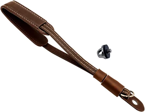 Vista 8 de Correa de mano de cuero para DJI OSMO Pocket 3 Accesorios de cámara con 1/4 tornillo pulsera de mano, Marrón