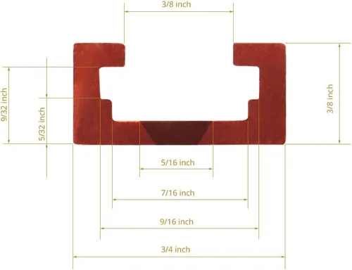 Vista 3 de O'SKOOL Pista en T universal de doble corte de 24 pulgadas con tornillo para madera, paquete de 2, TT06