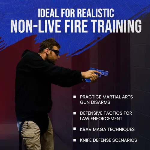 Vista 6 de Pistola de entrenamiento de polímero de plástico duradero, pistola de entrenamiento ligera y realista para taladros de fuego secos seguros
