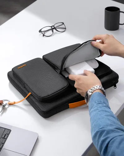 Vista 9 de tomtoc Funda protectora 360 para portátil de 13 pulgadas para nuevo MacBook Air M4/A3240, M3/A3113, M2/A2681, M1/A2337, MacBook Pro de 13 pulgadas
