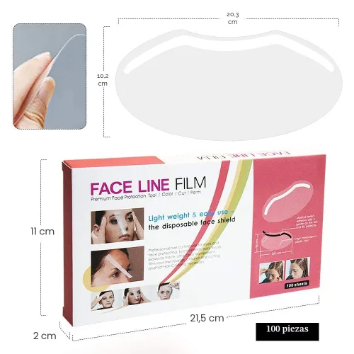 Vista 2 de 100 piezas de viseras protectoras faciales desechables para maquillaje Microblading, protectores faciales desechables para protección contra laca