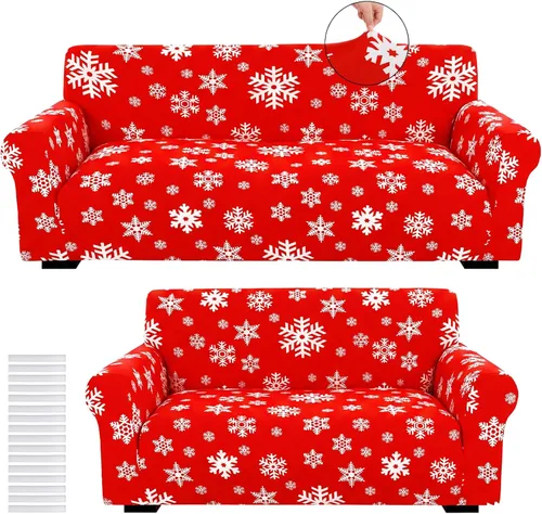 Vista 13 de Peryiter Juego de 1 funda de elastano de seda de leche para sofá, fundas protectoras de muebles para sofá, sofá biplaza, sillón, ajuste elástico, a