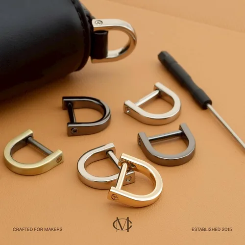 Vista 6 de CRAFTMEMORE Anillos en D de 5/8 pulgadas (ancho interior) con tornillo de cierre, grillete, soporte para llaves, herradura en forma de U, anillo