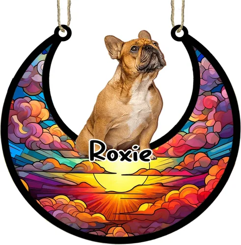 Vista 99 de LOVELYPOD Adorno de Navidad personalizado para perro pastor australiano, atrapasoles conmemorativo, adorno de Navidad de pastor australiano