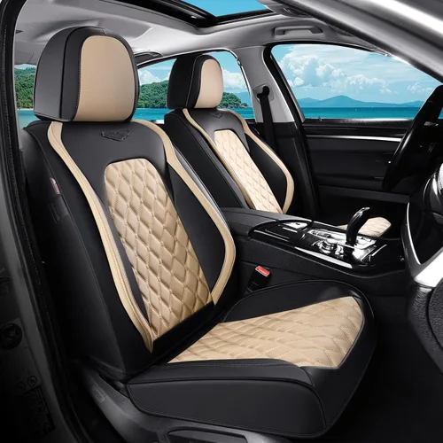 Vista 53 de Coverado Fundas de asiento delantero, fundas de asiento delantero de automóvil, fundas de asiento de piel de napa para automóviles, fundas