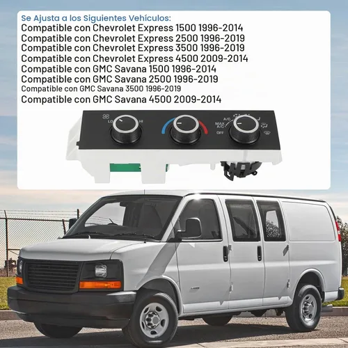 Vista 3 de DICMIC Módulo de control climático del calentador de A/C delantero Compatible con 1996-2014 Chevrolet Express 1500 GMC Savana 1500 1996-2020