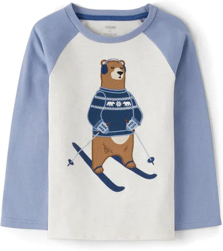 Vista 13 de Gymboree Camisetas de manga larga bordadas para otoño y vacaciones para niñas y niños pequeños Perfume negro
