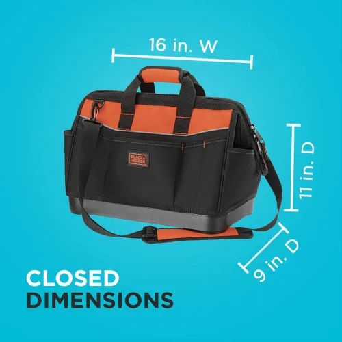 Vista 11 de BLACK+DECKER Bolsa de herramientas, 16 pulgadas (BDST500002APB)