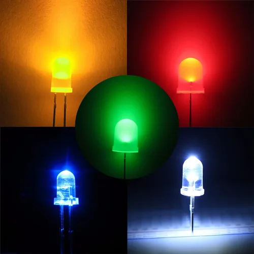 Vista 7 de 500 piezas de luz LED transparente, kit de diodo emisor de 0.118 pulgadas y 0.197 pulgadas para experimentos de proyectos científicos (multicolor)