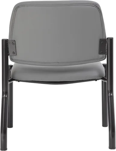 Vista 8 de Boss Office Products Silla sin brazos para sala de recepción de invitados 400 lb. Capacidad de peso, gris