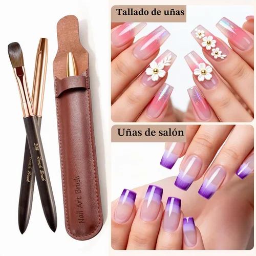 Vista 2 de Cepillo de uñas acrílicas tamaño 10 - Herramienta profesional