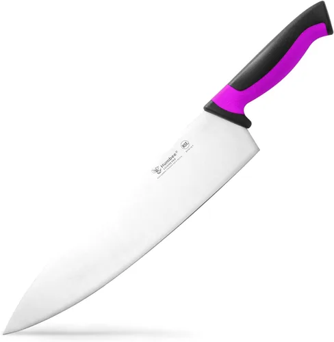 Vista 21 de Cuchillo de chef de 6 pulgadas, hoja de acero inoxidable de alto carbono certificada NSF – Mango ergonómico codificado por colores, cuchillo de Negro