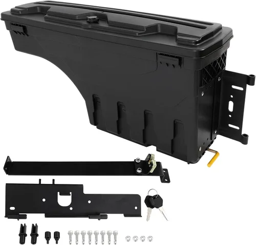 Vista 8 de ROADFAR Caja de almacenamiento de repuesto para caja de camioneta del lado izquierdo del conductor y del lado derecho del pasajero para Jeep