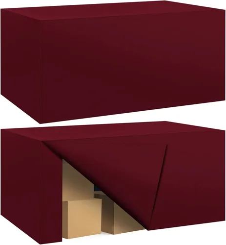 Vista 74 de Paquete de 2 manteles ajustados para mesa rectangular de 4 pies, 48 x 24 pulgadas, cubiertas de mesa verde manzana, tela de poliéster resistente al