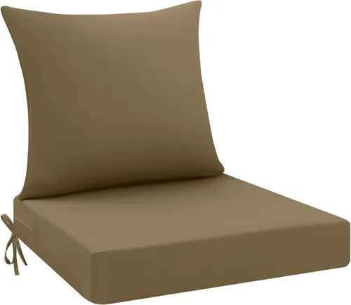 Vista 36 de idee-home Cojines impermeables para asiento de exteriores, para muebles de patio, cojines de repuesto para asiento profundo Hampton Bay