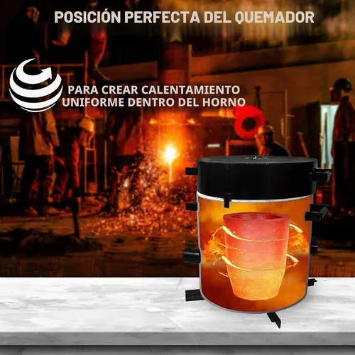 Vista 4 de Kit de horno de fusión de propano de 44.1 lbs, para fundición de metal, herramienta de refinación de fundición casera y fundición de chatarra