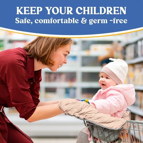 Vista 2 de PILLANI Asiento de carrito de compras para bebé, funda de silla alta para asiento de restaurante - Funda de carrito de comestibles para bebé niña