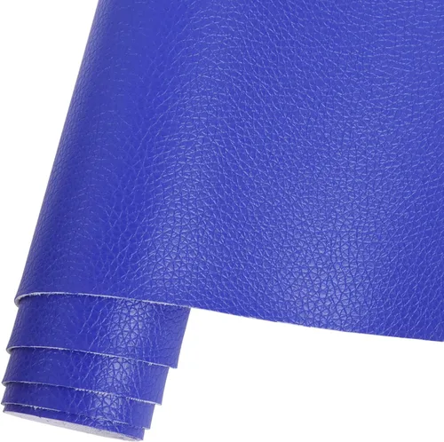 Vista 13 de HGUAN Rollo de hojas de piel sintética de color liso de 12 x 53 pulgadas, muy adecuado para hacer manualidades, aretes de cuero, lazos, costura Negro