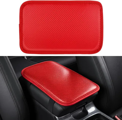 Vista 14 de Amiss almohadilla para consola central del auto, ajuste universal, impermeable, funda para la caja del reposabrazos del asiento, de piel sintética
