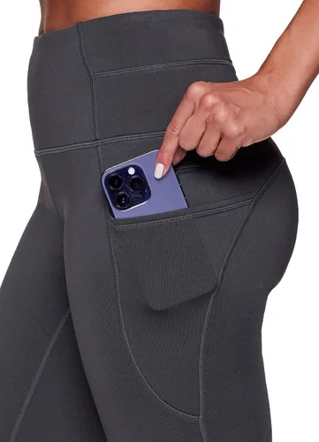 Vista 2 de RBX Leggings de forro polar para mujer con bolsillos con cremallera