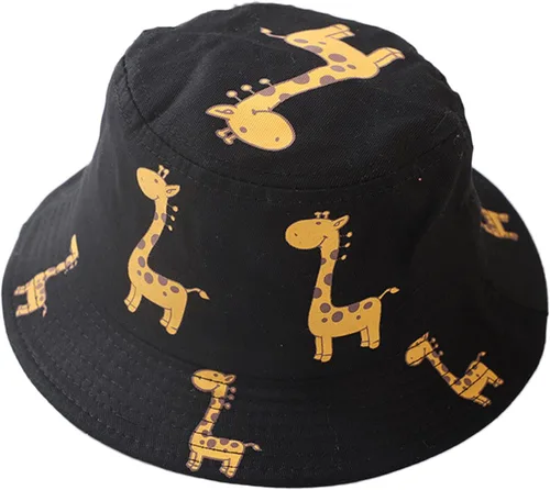 Vista 6 de Sombrero plegable con diseño de jirafa para niños y niñas de 1 a 4 años Beige