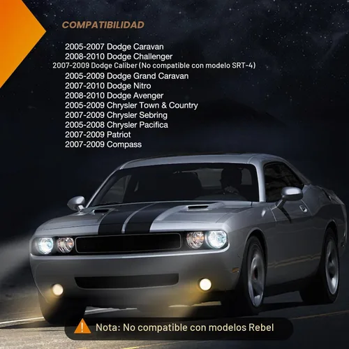 Vista 7 de Nilight Conjunto de luces antiniebla compatible con 2005 2006 2007 2008 2009 2010 Dodge Grand Caravan Challenger Charger Caliber Nitro Avenger