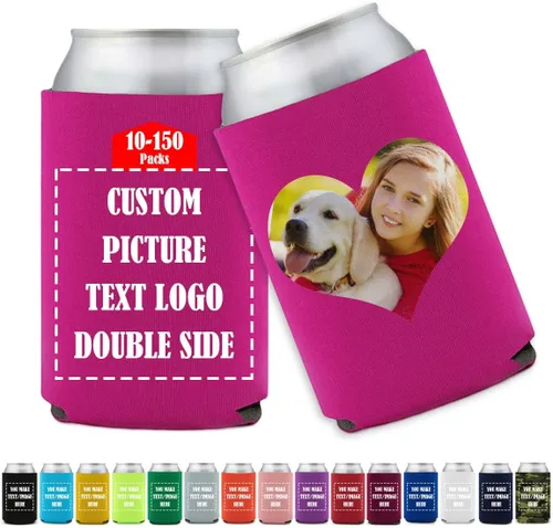 Vista 25 de Funda enfriadora de latas de cerveza personalizada Koo-zi Slim a granel, añade tu texto con imagen en una cubierta plegable de 12 onzas líquidas