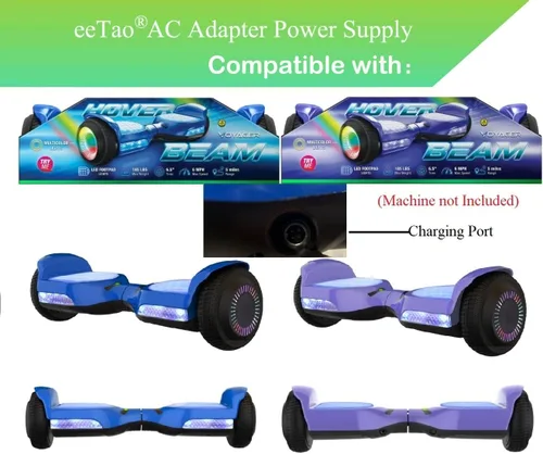 Vista 3 de Cargador adaptador de 4 clavijas de 42 V CA/CC compatible con Voyager HOVER3030B-BLU HOVER3030B-PUR Hover-4040HB-GRN 4040HB-GRN HOVER4040HB