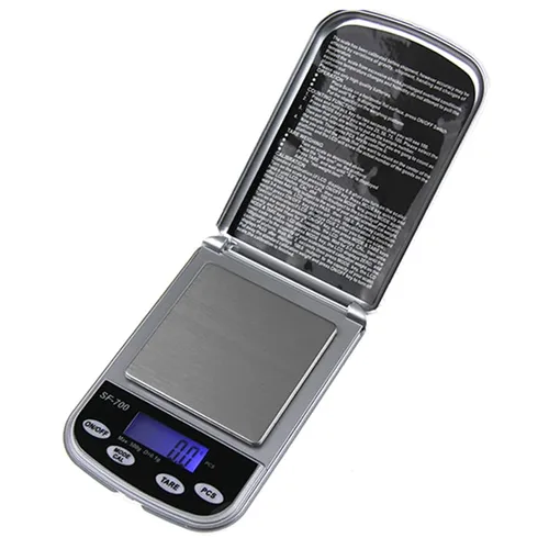Vista 3 de Báscula digital de bolsillo de 21.16 oz x 0.00 oz, báscula de alimentos de alta precisión para cocina con soporte, báscula de joyería portátil