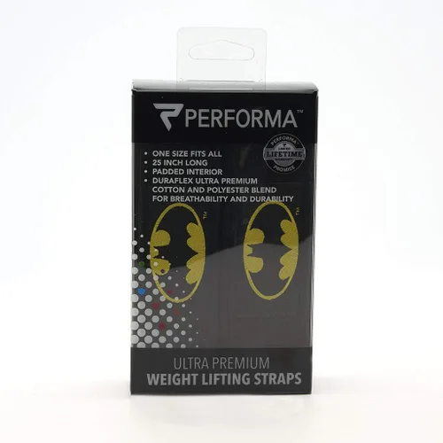 Vista 2 de Correas acolchadas para levantamiento de pesas Performa - Batman
