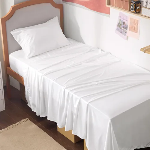 Vista 57 de Bedsure PureWoven 100% rayón derivado de bambú, sábanas de cama individual, 3 piezas
